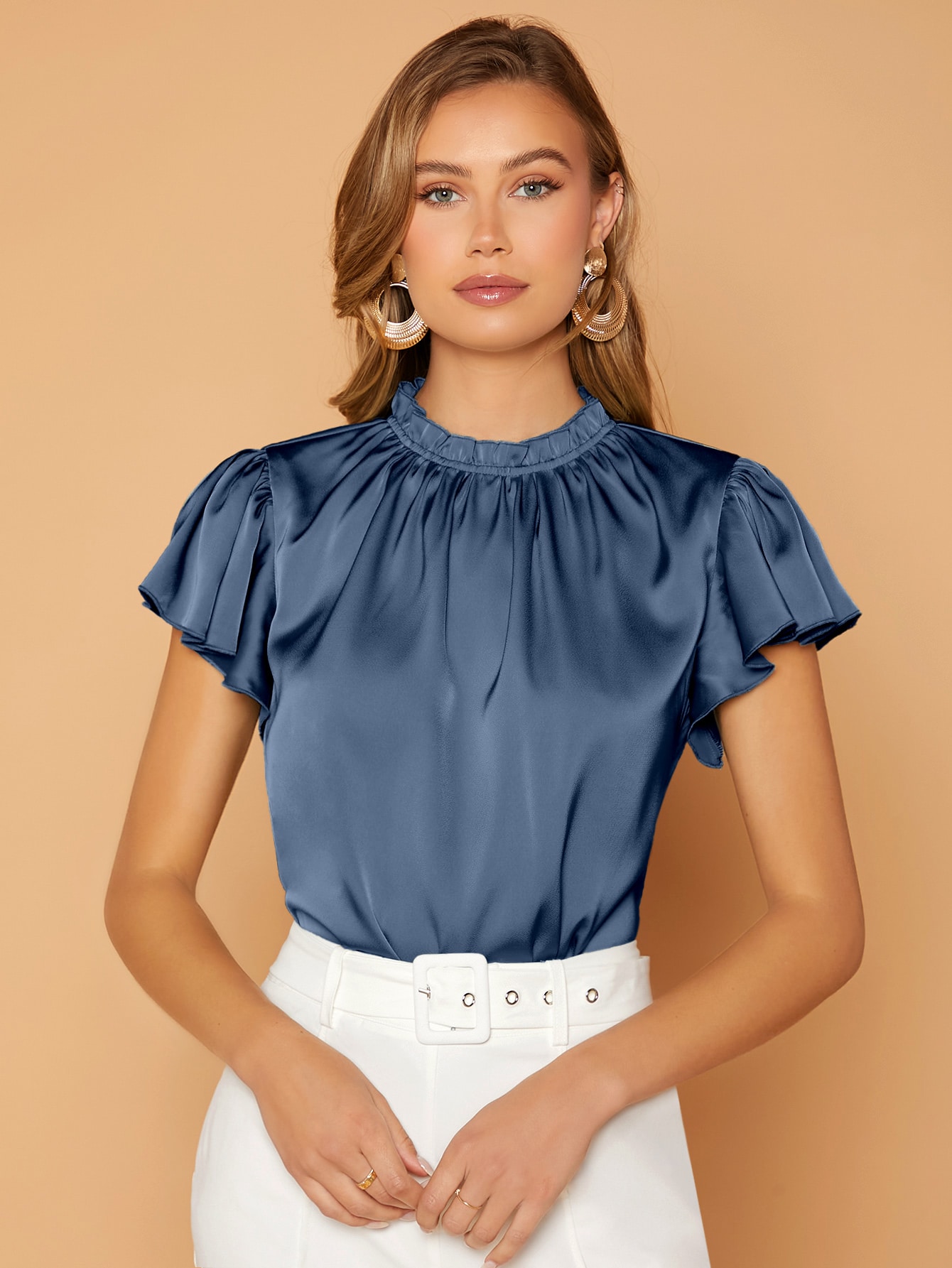 SHEIN_Priv_Top_de_cuello_con_fruncido_de_manga_mariposa_de_satn__SHEIN_main_0
